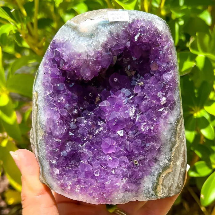 Magic Crystals Charm Necklaces Polished Amethyst Geode Cluster Cathedral Amethyst Group 1