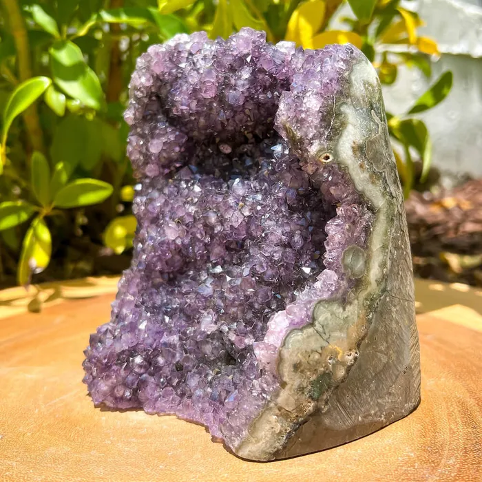 Magic Crystals Charm Necklaces Polished Cathedral Amethyst Cluster