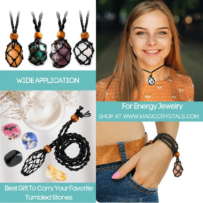 Magic Crystals Crystal Holder Adjustable Necklace Necklaces