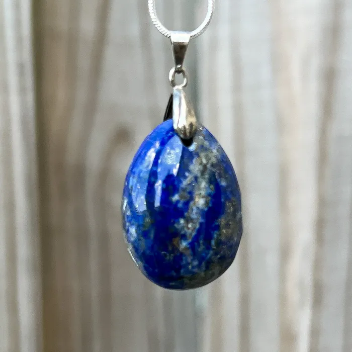 Magic Crystals Necklaces Grade A Genuine Lapis Lazuli Stone Free Form Necklace