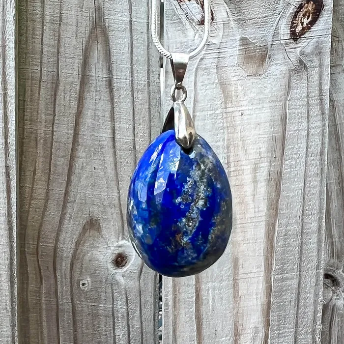 Magic Crystals Necklaces Grade A Genuine Lapis Lazuli Stone Free Form Necklace