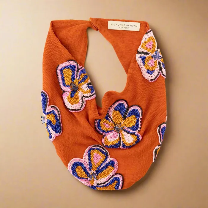 Mignonne Gavigan Necklaces Wooster Scarf Necklace Burnt Orange Mignonne Gavigan Necklaces Wooster Scarf Necklace Burnt Orange