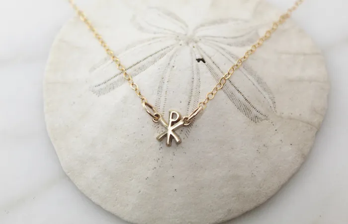 Necklaces Chi Rho Necklace TheLittleCatholic