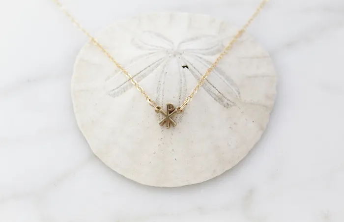 Necklaces Chi Rho Necklace TheLittleCatholic
