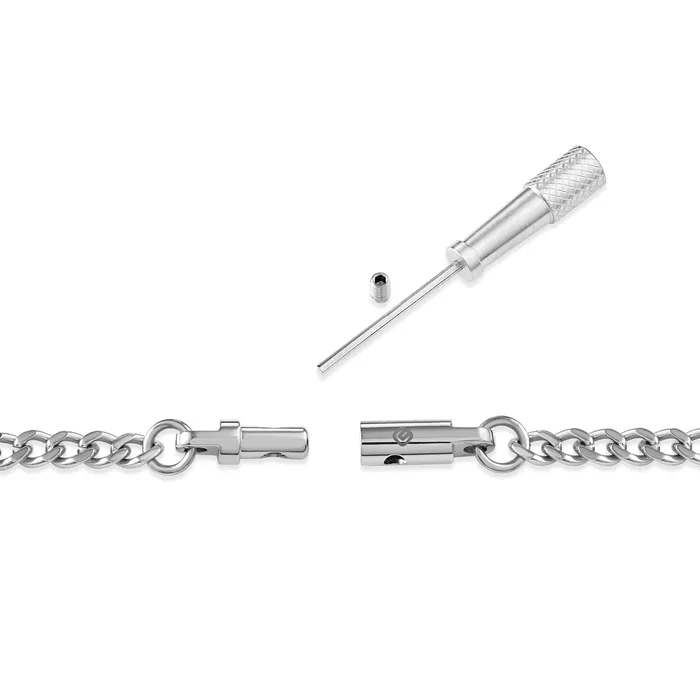 Necklaces Eternity Collars Chain Necklace with Locking Clasp Stainless Steel