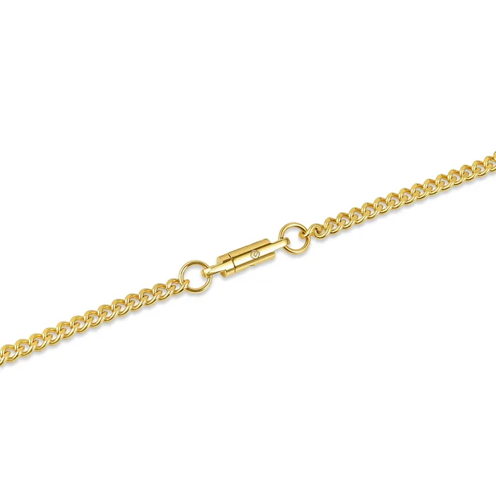 Necklaces Eternity Collars Chain Necklace with Locking Clasp Stainless Steel
