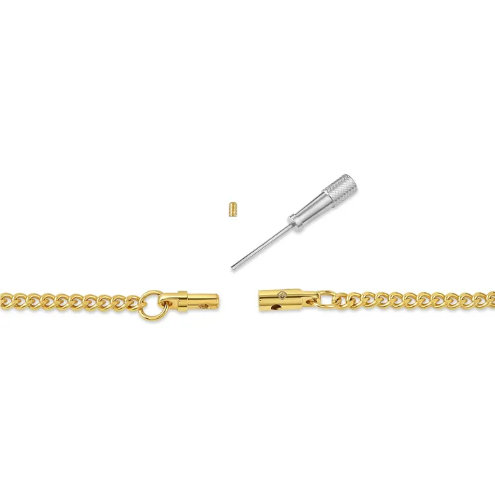 Necklaces Eternity Collars Chain Necklace with Locking Clasp Stainless Steel