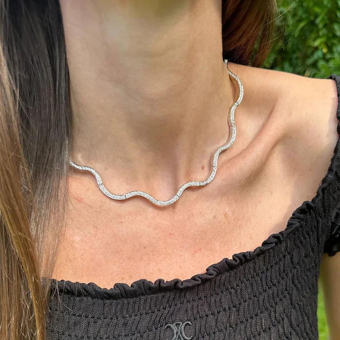 Necklaces For Future Reference Vintage Scalloped Diamond Necklace