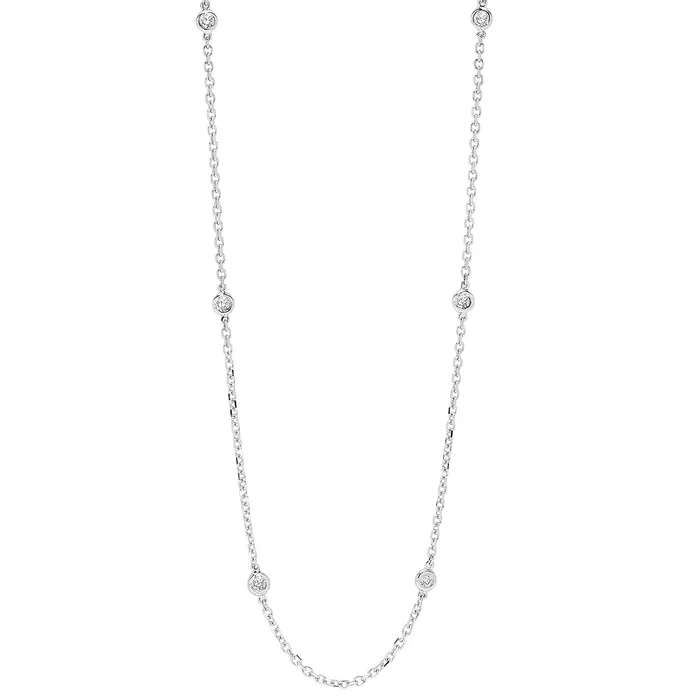 Necklaces Gems One 14K Gold Diamonds By The Yard Bezel Diamond Necklace 025 050 075 100 150 or 200CTW