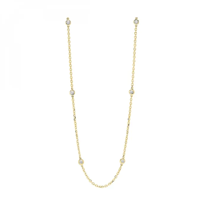 Necklaces Gems One 14K Gold Diamonds By The Yard Bezel Diamond Necklace 025 050 075 100 150 or 200CTW Necklaces Gems One 14K Gold Diamonds By The Yard Bezel Diamond Necklace 025 050 075 100 150 or 200CTW