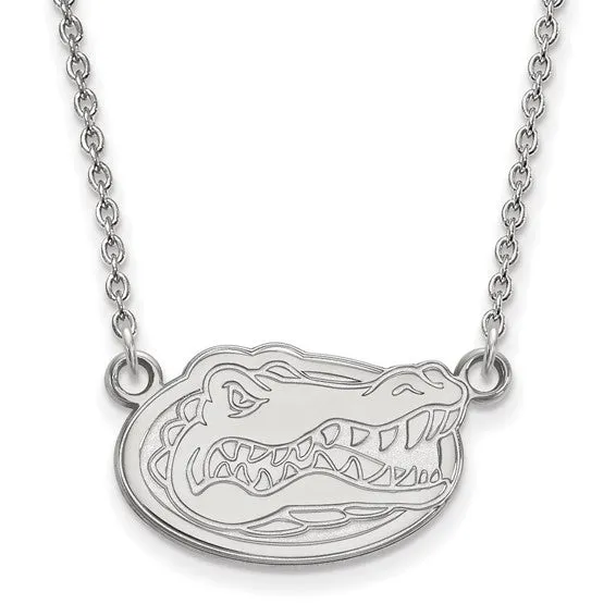 Necklaces International Diamond Center 10k White Gold LogoArt University of Florida Gator Small Pendant 18 inch Necklace Necklaces International Diamond Center 10k White Gold LogoArt University of Florida Gator Small Pendant 18 inch Necklace