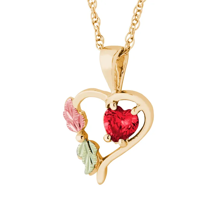 Necklaces Landstroms Black Hills Gold July Heart Birthstone Pendant TR Jewelry Concepts Necklaces Landstroms Black Hills Gold July Heart Birthstone Pendant TR Jewelry Concepts