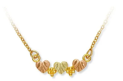 Necklaces Landstroms Black Hills Gold Triple Hearts Festoon Pendant TR Jewelry Concepts Necklaces Landstroms Black Hills Gold Triple Hearts Festoon Pendant TR Jewelry Concepts