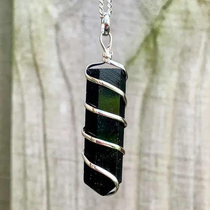 Necklaces Magic Crystals Black Tourmaline Pendant Necklace