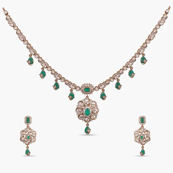 Necklaces Maya Moissanite Silver Necklace Set SILVER