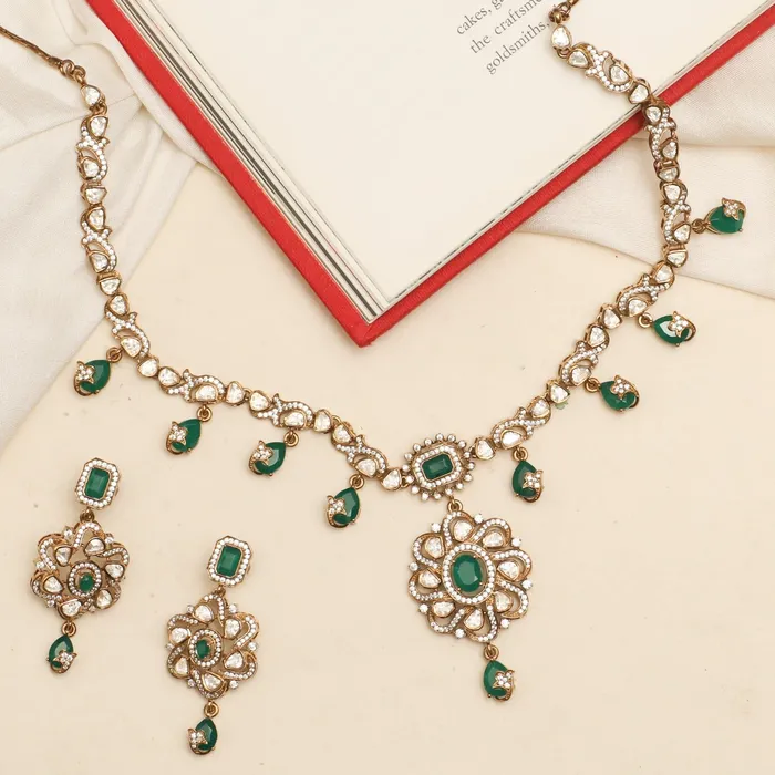 Necklaces Maya Moissanite Silver Necklace Set SILVER