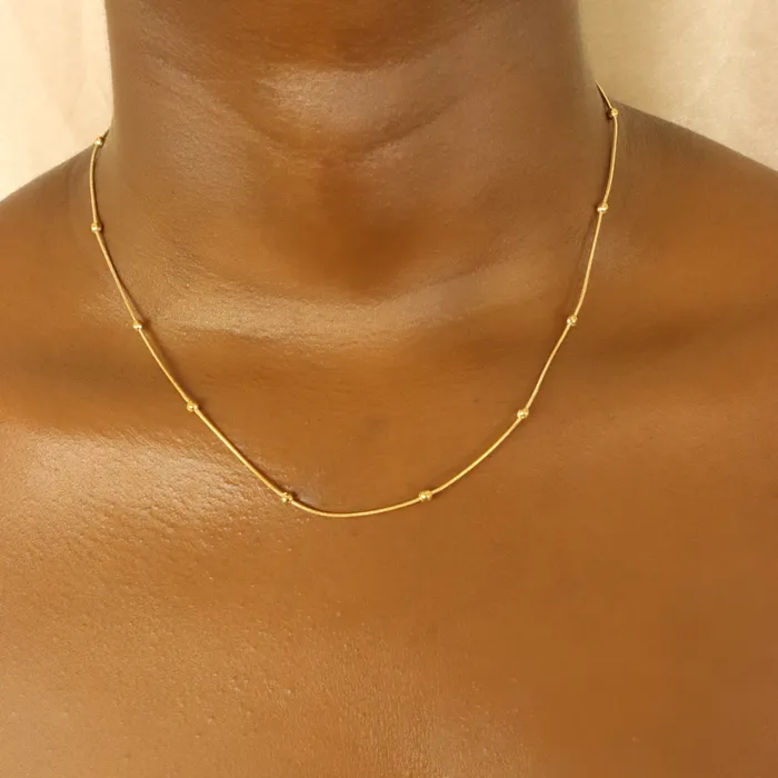 Necklaces Omolola Jewellery Kikiola 18ct gold plated on stainless steel Necklace Necklaces Omolola Jewellery Kikiola 18ct gold plated on stainless steel Necklace