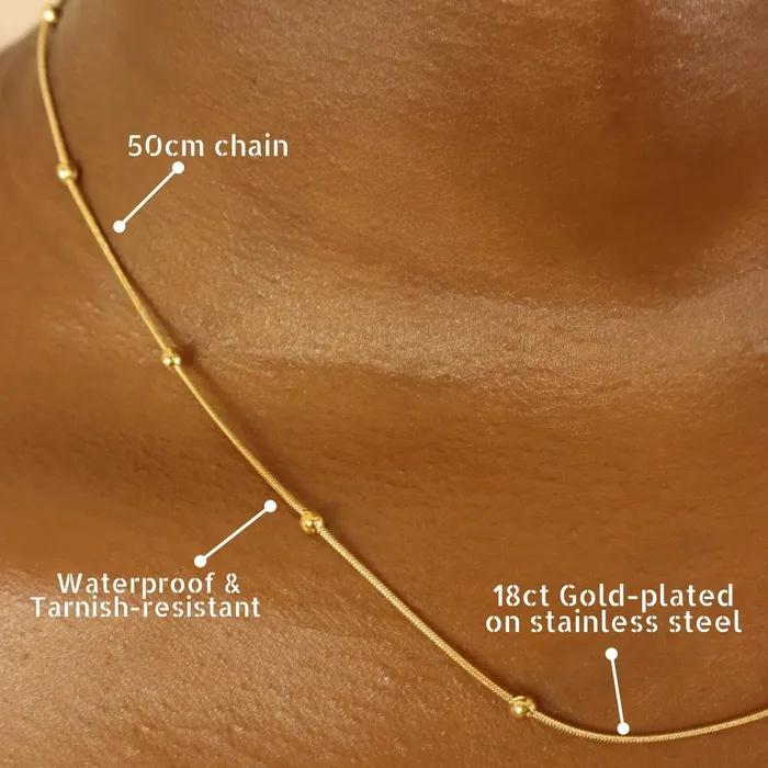 Necklaces Omolola Jewellery Kikiola 18ct gold plated on stainless steel Necklace