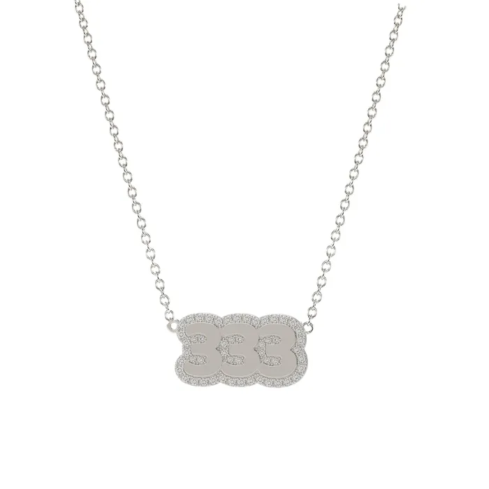 Necklaces SG Fine Large Bubble with Pave Outline Necklace