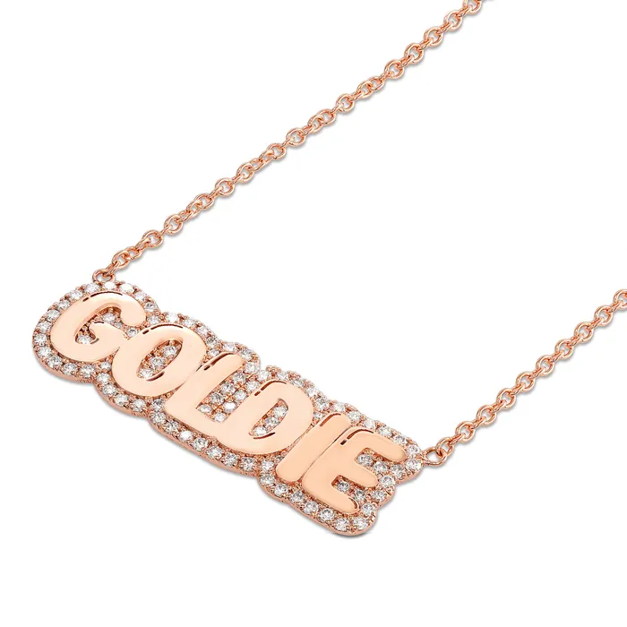 Necklaces SG Fine Large Bubble with Pave Outline Necklace