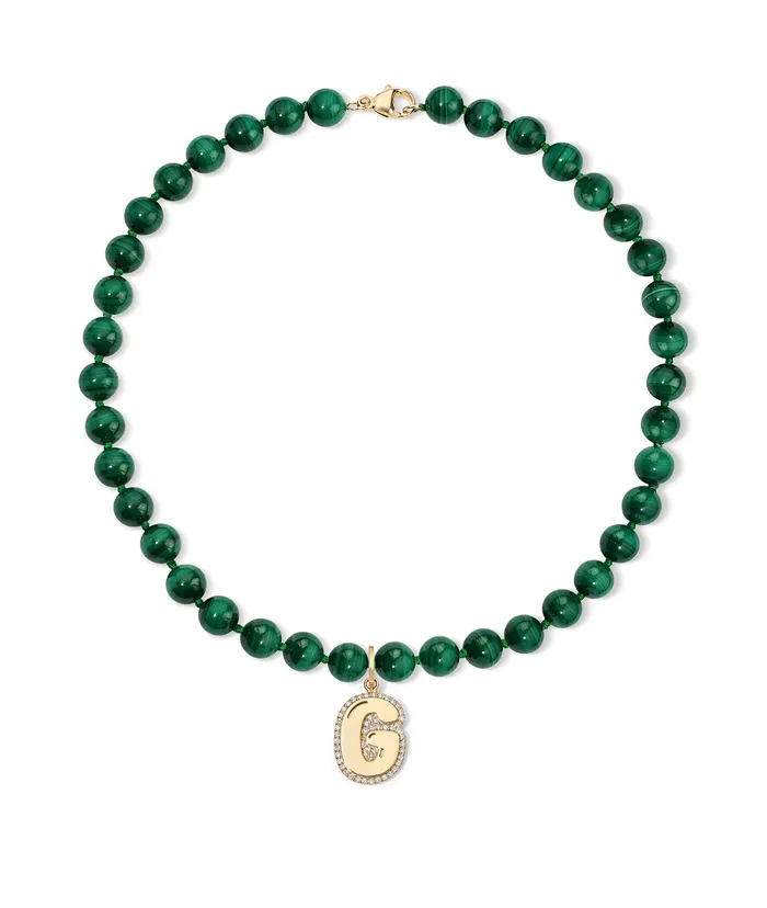 Necklaces SG Fine Malachite Beaded Necklace