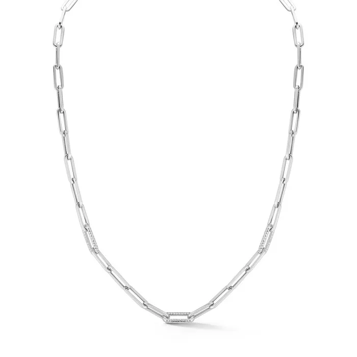 Necklaces SG Fine Paperclip Necklace with Diamond Links