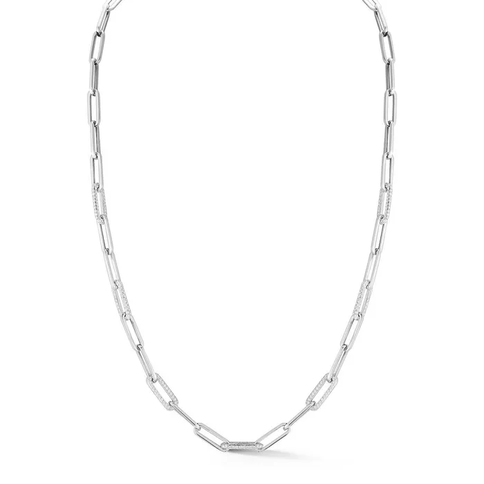 Necklaces SG Fine Paperclip Necklace with Diamond Links
