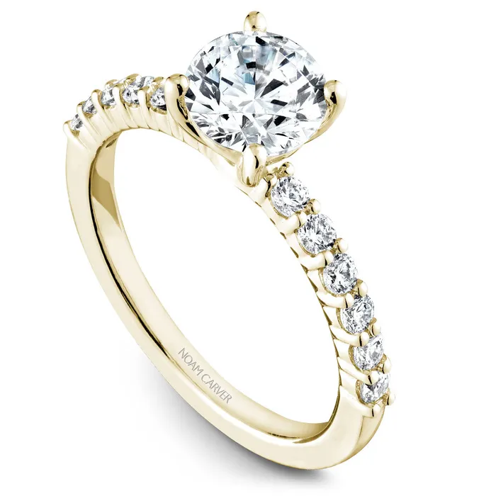 Noam Carver Yellow Gold Diamond Engagement Ring Setting 037 CTW International Diamond Center Rings Noam Carver Yellow Gold Diamond Engagement Ring Setting 037 CTW International Diamond Center Rings