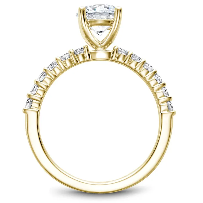 Noam Carver Yellow Gold Diamond Engagement Ring Setting 037 CTW International Diamond Center Rings
