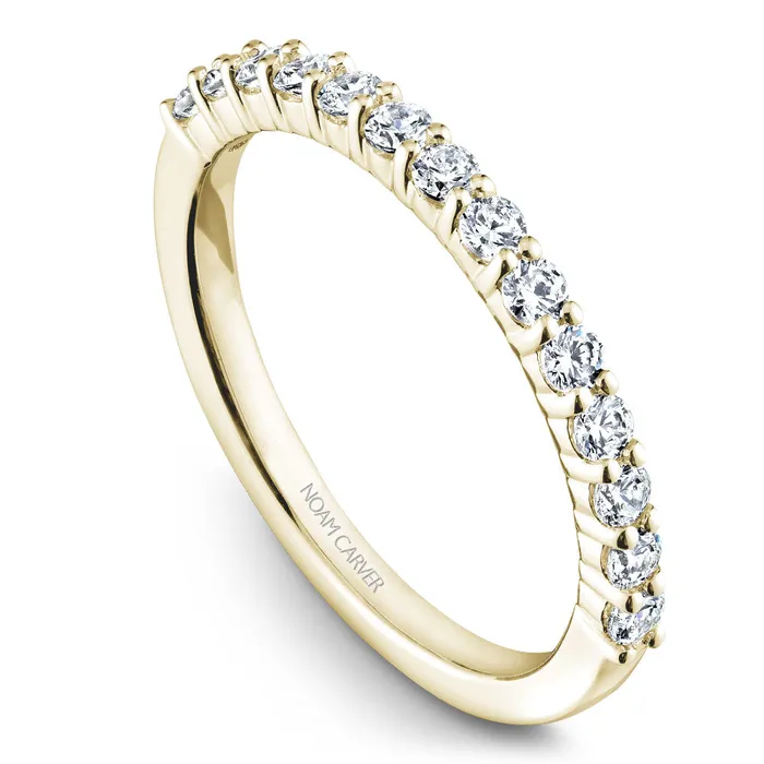 Noam Carver Yellow Gold Diamond Engagement Ring Setting 037 CTW International Diamond Center Rings
