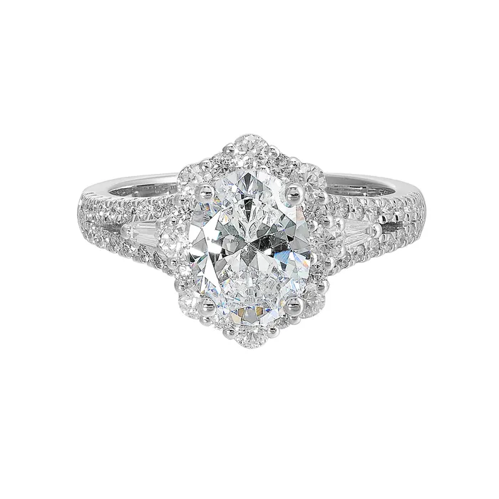 Perfect Love Engagement Ring Setting Gems One Rings
