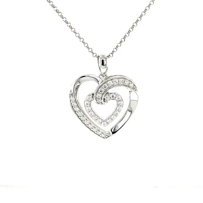 PLATINUM PLATED SILVER LOVE HEART PENDANT WHALF MOISSANITE STONE AND POETRY CARD Luxus Moissanite Necklaces PLATINUM PLATED SILVER LOVE HEART PENDANT WHALF MOISSANITE STONE AND POETRY CARD Luxus Moissanite Necklaces