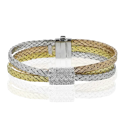 PreStyled Sets Simon G Bangle in 18k Gold with Diamonds International Diamond Center PreStyled Sets Simon G Bangle in 18k Gold with Diamonds International Diamond Center
