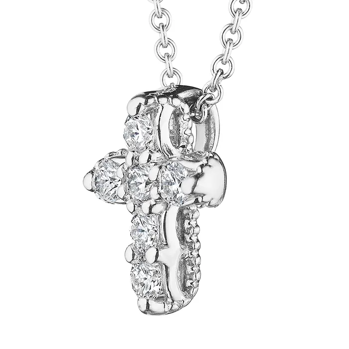 PreStyled Sets Verragio Small Diamond Cross 18K White Gold 010CTW Shop IDC estore PreStyled Sets Verragio Small Diamond Cross 18K White Gold 010CTW Shop IDC estore
