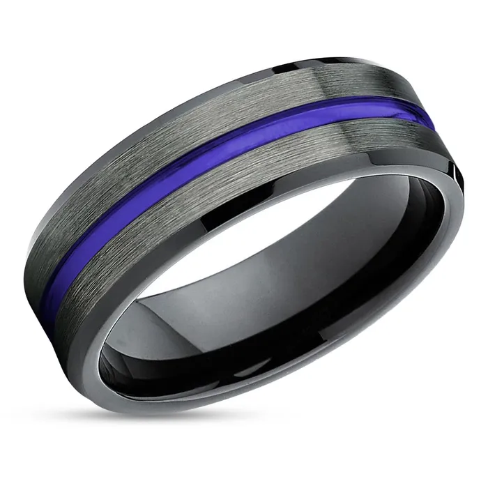 Purple Tungsten Wedding Band Purple Ring Gunmetal Tungsten Ring Black Ring Clean Casting Jewelry Rings Purple Tungsten Wedding Band Purple Ring Gunmetal Tungsten Ring Black Ring Clean Casting Jewelry Rings