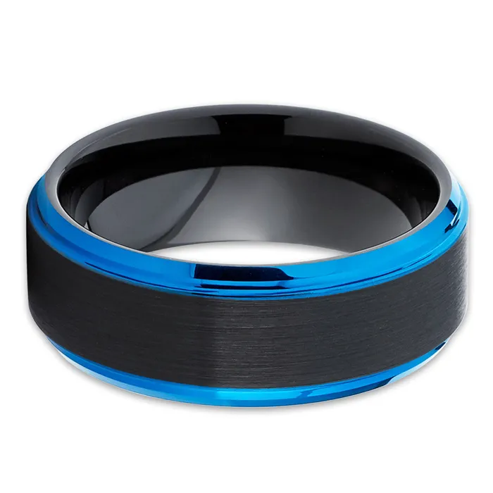 Rings Black Tungsten Ring Black Wedding Ring Mens Ring 8MM Ring 6MM Ring Clean Casting Jewelry