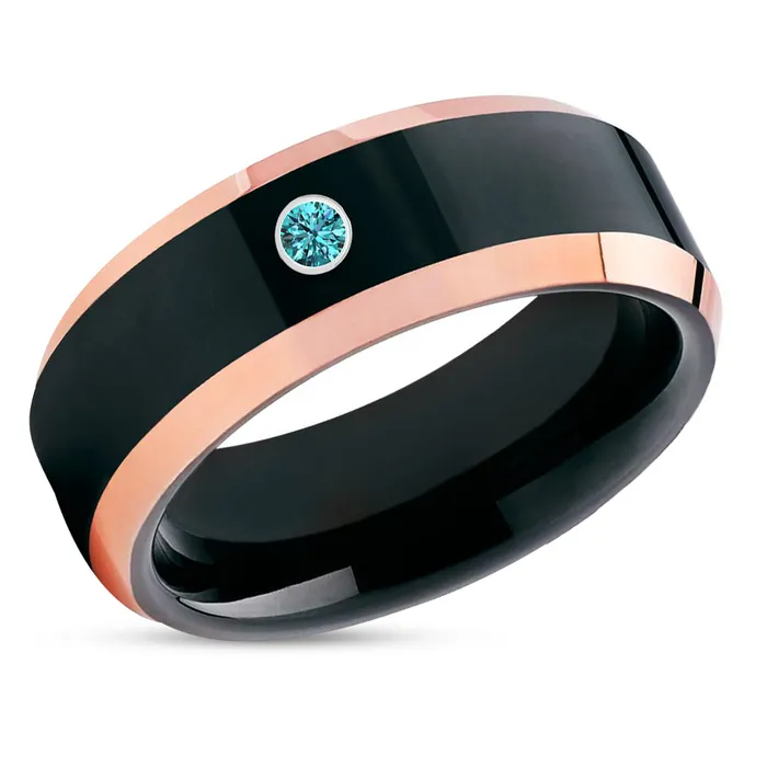 Rings Clean Casting Jewelry Black Tungsten Wedding Band Blue Diamond Tungsten Carbide Ring Rose Gold Ring Rings Clean Casting Jewelry Black Tungsten Wedding Band Blue Diamond Tungsten Carbide Ring Rose Gold Ring