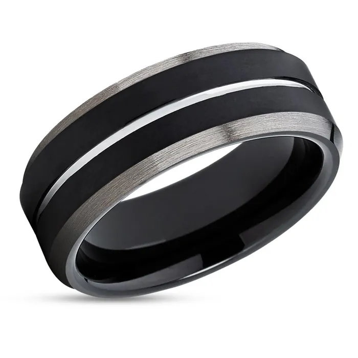 Rings Clean Casting Jewelry Black Tungsten Wedding Band Gunmetal 8mm Black Tungsten Ring Black Ring Rings Clean Casting Jewelry Black Tungsten Wedding Band Gunmetal 8mm Black Tungsten Ring Black Ring