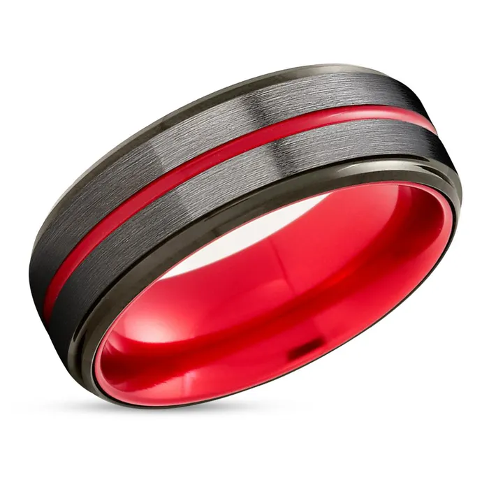 Rings Clean Casting Jewelry Gunmetal Tungsten Ring Red Tungsten Ring Black Wedding Ring Gunmetal Ring Rings Clean Casting Jewelry Gunmetal Tungsten Ring Red Tungsten Ring Black Wedding Ring Gunmetal Ring