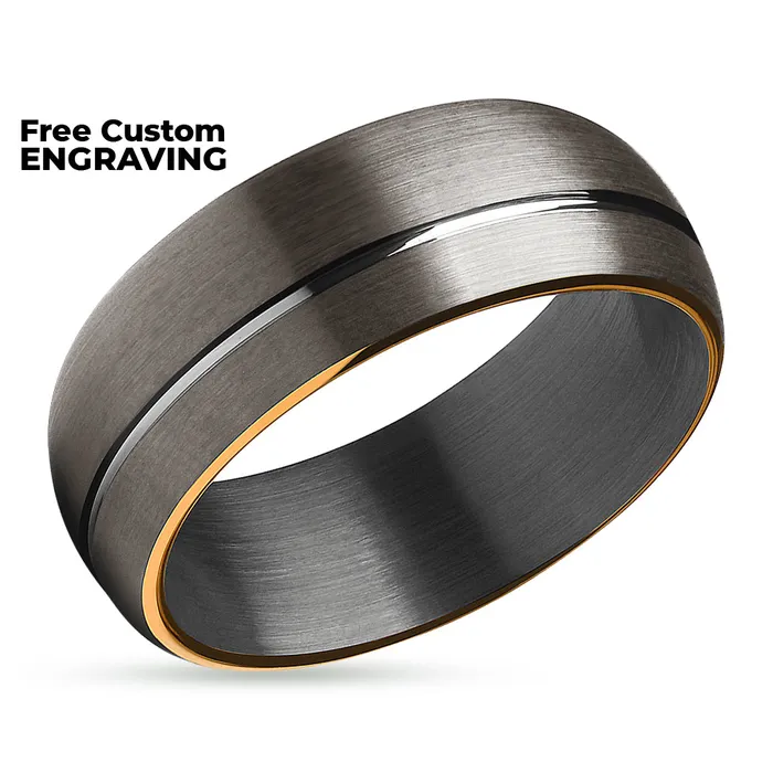 Rings Clean Casting Jewelry Gunmetal Tungsten Ring Rose Gold Wedding Ring Gunmetal Wedding Band Black