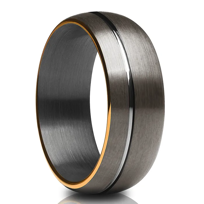 Rings Clean Casting Jewelry Gunmetal Tungsten Ring Rose Gold Wedding Ring Gunmetal Wedding Band Black