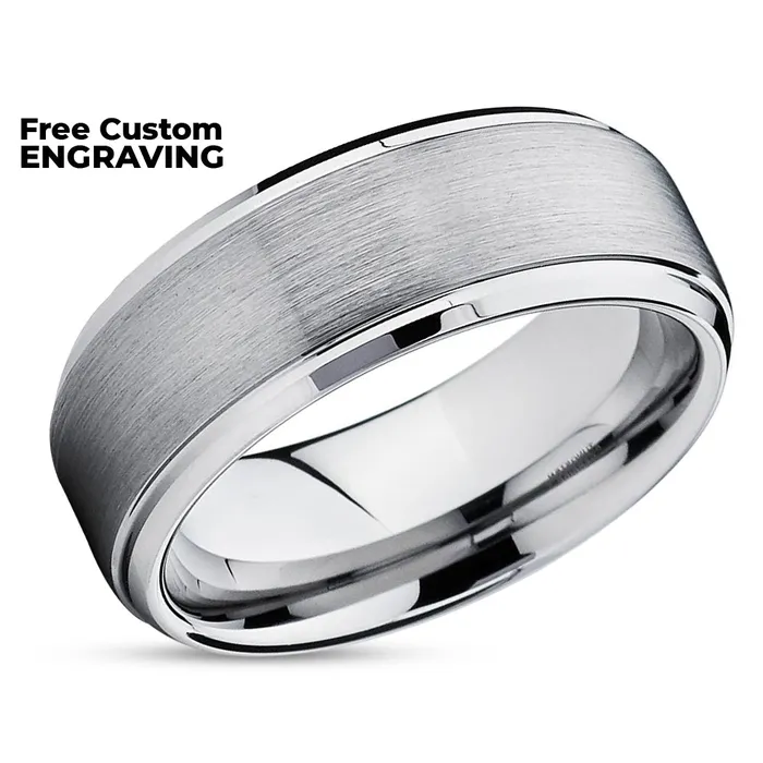 Rings Clean Casting Jewelry Mens Titanium Ring Grey Titanium Band Titanium Wedding Band Titanium Wedding Ring