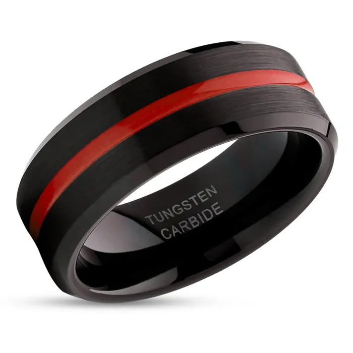 Rings Clean Casting Jewelry Red Tungsten Wedding Ring Black Wedding Ring Red Tungsten Ring Black Ring Rings Clean Casting Jewelry Red Tungsten Wedding Ring Black Wedding Ring Red Tungsten Ring Black Ring