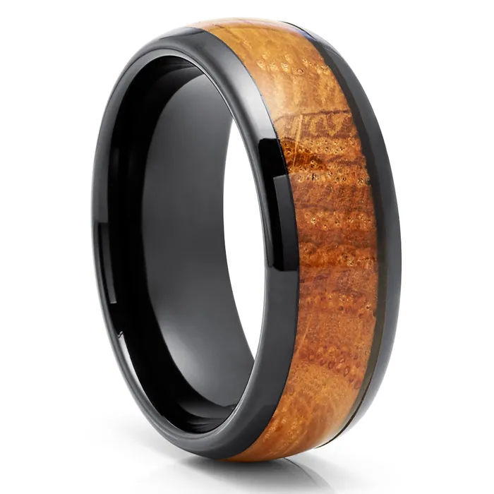 Rings Clean Casting Jewelry Whiskey Barrel Wedding Rings Whiskey Barrel Tungsten Ring Black Tungsten Ring 8mm