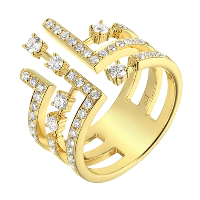 Rings Gems One 14Kt Yellow Gold Diamond 34Ctw Ring