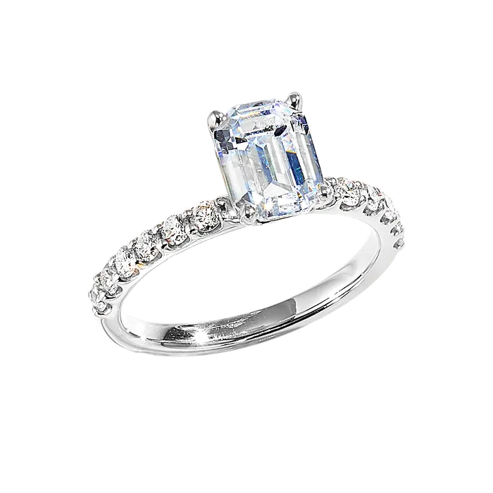 Rings Gems One Perfect Love Engagement Ring