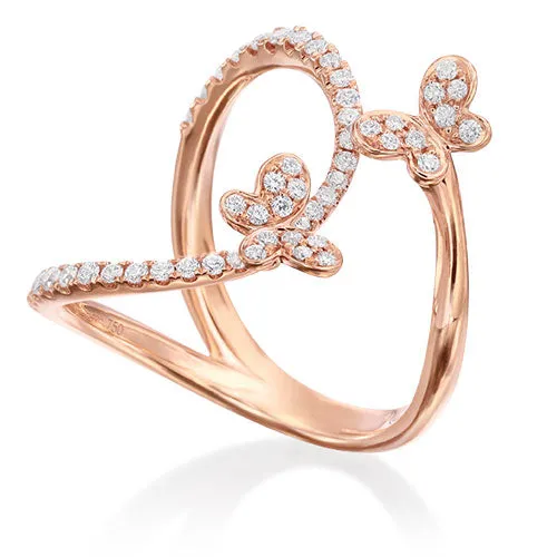 Rings International Diamond Center Diamond Butterfly Ring