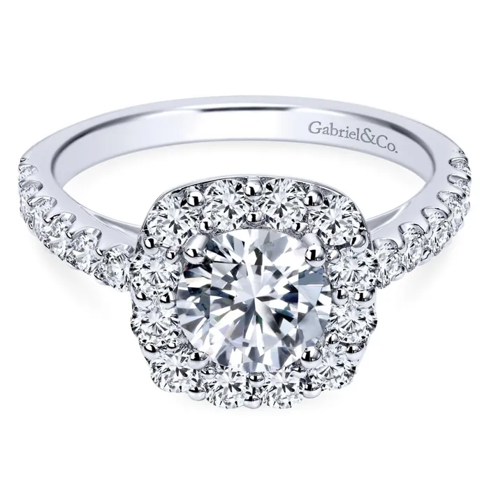 Rings International Diamond Center Gabriel Bridal Collection White Gold Diamond Accent Diamond Halo Engagement Ring 095 ctw Rings International Diamond Center Gabriel Bridal Collection White Gold Diamond Accent Diamond Halo Engagement Ring 095 ctw