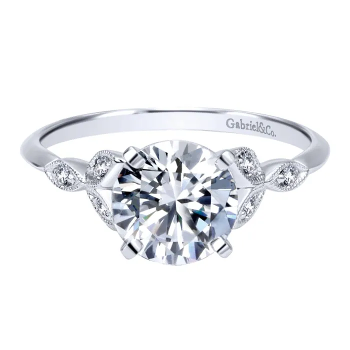 Rings International Diamond Center Gabriel Bridal Collection White Gold Straight Engagement Ring 008 ctw Rings International Diamond Center Gabriel Bridal Collection White Gold Straight Engagement Ring 008 ctw