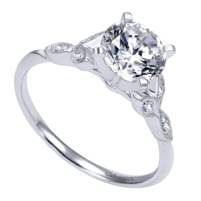 Rings International Diamond Center Gabriel Bridal Collection White Gold Straight Engagement Ring 008 ctw Rings International Diamond Center Gabriel Bridal Collection White Gold Straight Engagement Ring 008 ctw